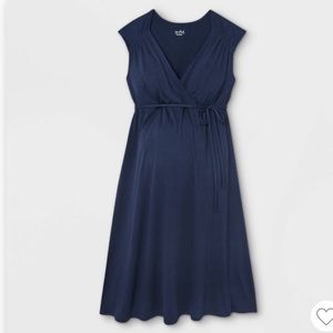 Navy Maternity Dress